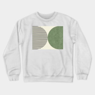 Half Circle Stripes - Green Black Crewneck Sweatshirt